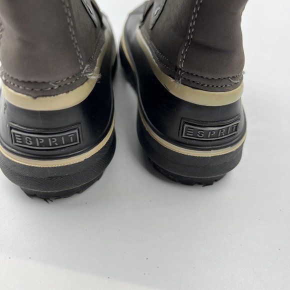 Esprit Edith Tall Winter Duck Boots Insulated Faux Fur Lace Up Women's Size 7 M - Picture 3 of 11